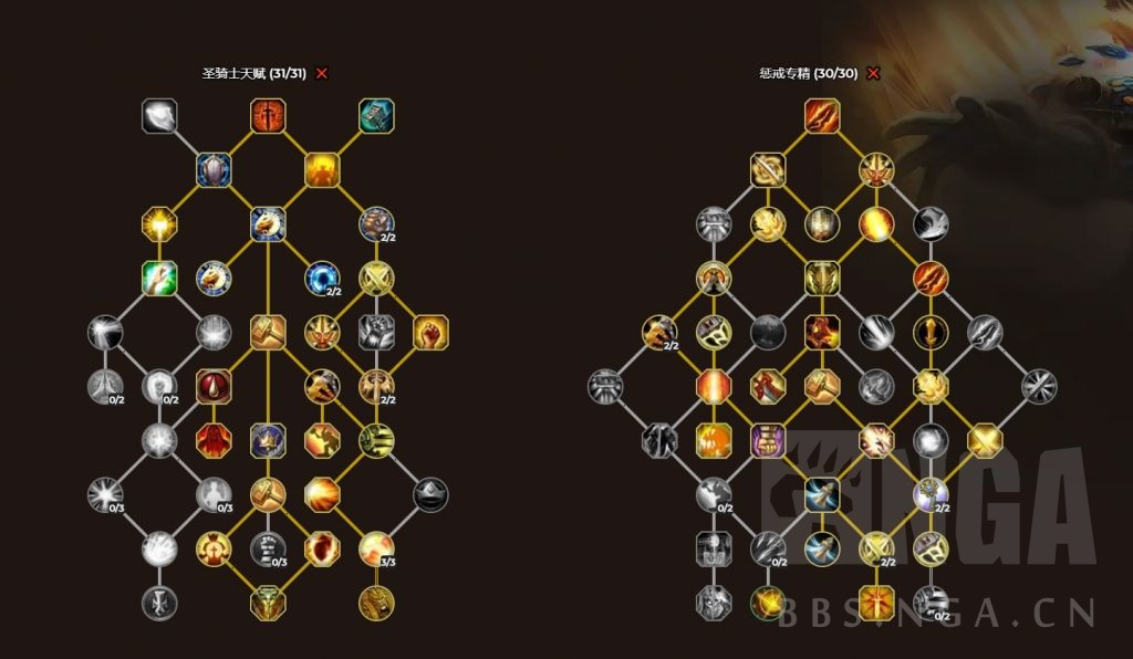 惩戒骑士天赋点_惩戒骑天赋加点图_120级惩戒骑天赋加点