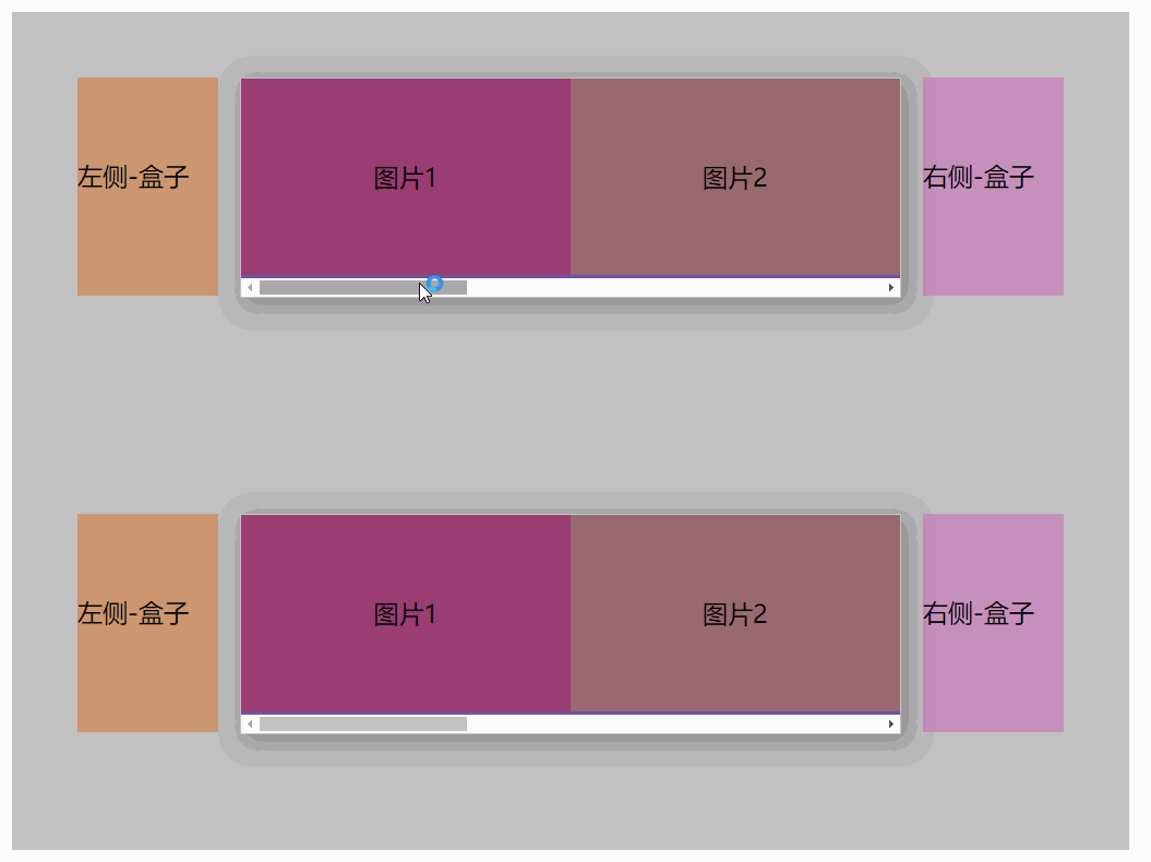 css隐藏横向滚动条_css横向滚动条隐藏_div滚动条隐藏